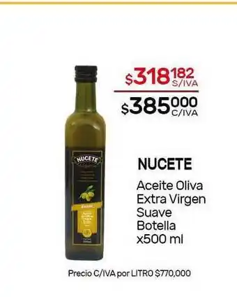 Nini Mayorista Nucete Aceite Oliva Extra Virgen Suave x 500ml oferta