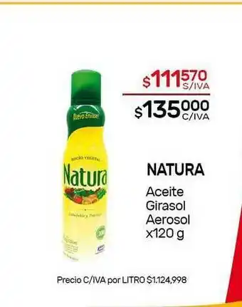 Nini Mayorista Natura Aceite Girasol Aerosol x 120g oferta