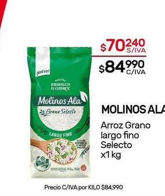 Nini Mayorista Molinos Ala Arroz Grano Largo Fino Selecto x 1kg oferta