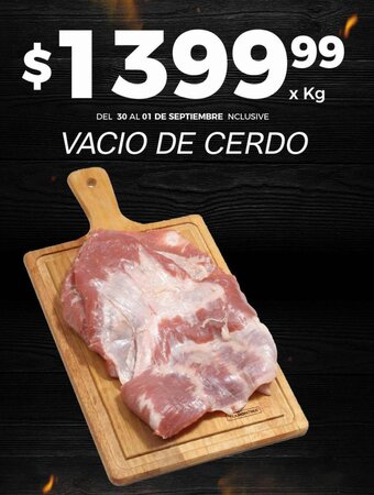 Supermercados Tadicor VACIO DE CERDO oferta