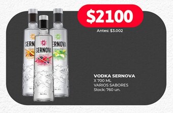 Supermercados Tadicor VODKA SERNOVA X 700 ML VARIOS SABORES oferta