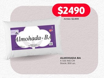 Supermercados Tadicor ALMOHADA BA X 1,63 X45 CM oferta