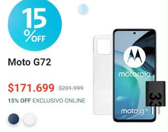 Claro motorola Moto G72 oferta