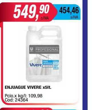 Maxiconsumo Enjuague Vivere x 5lt oferta