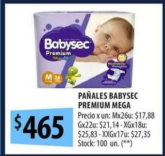 Punto Mayorista Pañales Babysec Premium Mega oferta