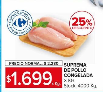 Carrefour Maxi Suprema de pollo congelada x kg oferta