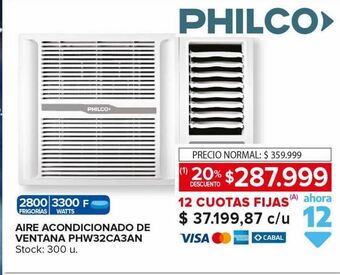 Aire acondicionado de ventana philco 3300w