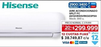 Carrefour Maxi Aire acondicionado hisense split fc 3400w oferta