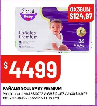 Changomas Pañales soul baby premium oferta