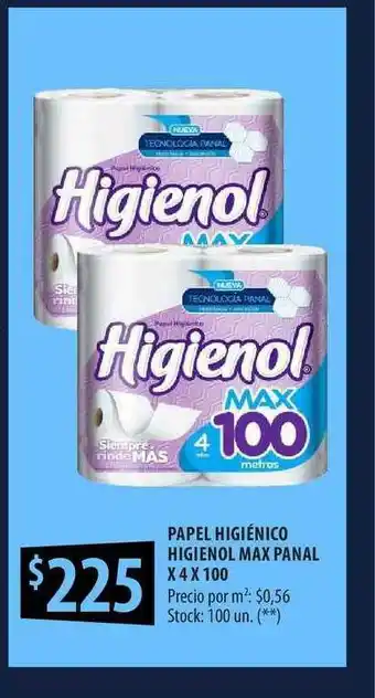 Punto Mayorista Papel Higiénico Higienol Max Panal 4 x 100m oferta