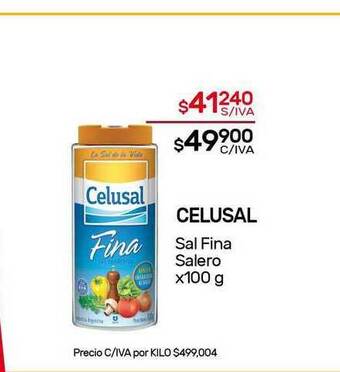 Nini Mayorista Celusal Sal Fina Salero x 100g oferta