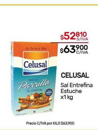 Nini Mayorista Celusal Sal Entrefina Estuche x 1kg oferta