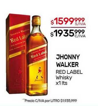 Nini Mayorista Jhonny Walker Red Label Whisky x 1lts oferta