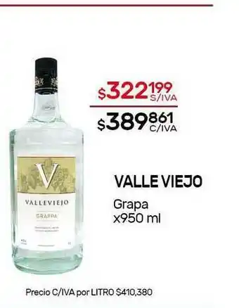 Nini Mayorista Valle Viejo Grapa x 950ml oferta