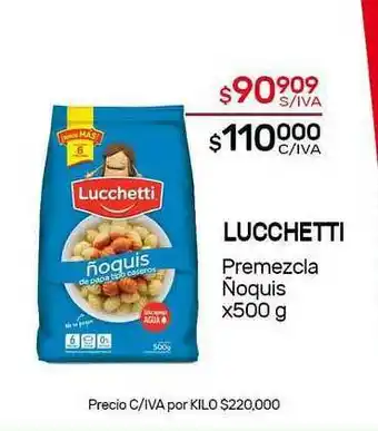 Nini Mayorista Lucchetti Premezcla ñoquis x 500g oferta