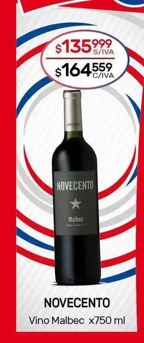 Nini Mayorista Novecento Vino Malbec x 750ml oferta