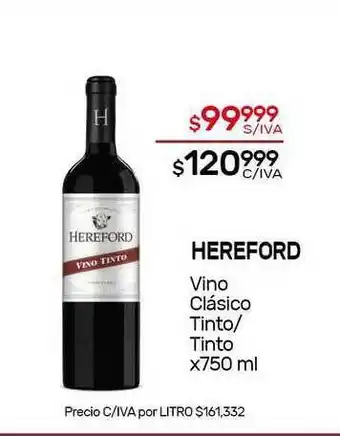 Nini Mayorista Hereford Vino Clásico Tinto Tinto x 750ml oferta