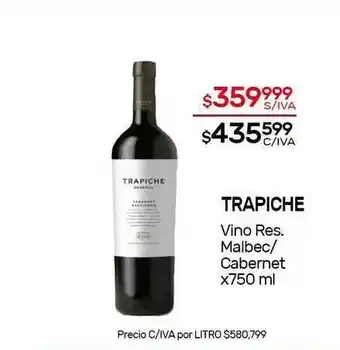 Nini Mayorista Trapiche Vino Res. Malbec x 750ml oferta