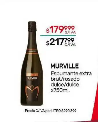 Nini Mayorista Murville Espumante Extra Brut Rosado Dulce Dulce x 750ml oferta