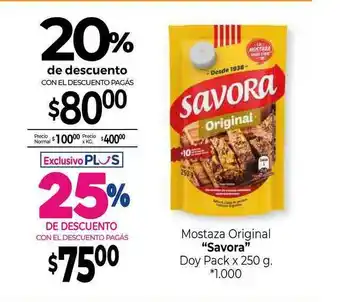 La Anonima Mostaza Original Saora Doy Pack x 250g oferta
