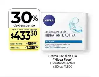 La Anonima Crema Facial De Día Nivea Face Hidratante Activa x 50cc oferta