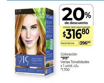 La Anonima Coloración 919 Varias Tonalidades 20% De Descuento oferta