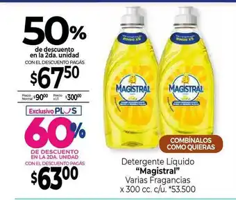 La Anonima Detergente Líquido Magistral 50% De Descuento En La 2da. Unidad oferta