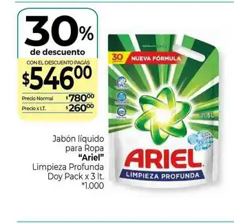 La Anonima Jabón Liquido Para Ropa Ariel x 3lt oferta
