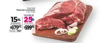 La Anonima Estancias La Anónima Roast Beef x kg oferta