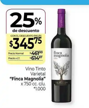 La Anonima Finca Magnolia Vino x 750cc oferta