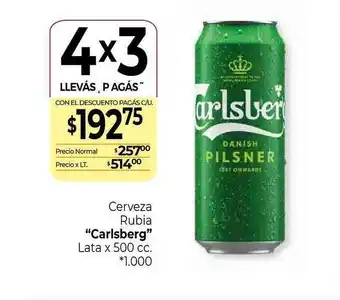La Anonima Carlsberg Cerveza Rubia Lata x 500cc oferta