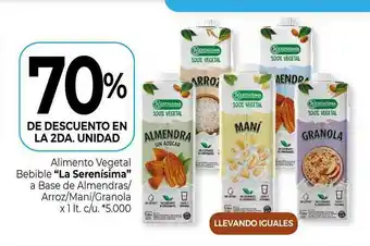 La Anonima La Serenisima Alimento Vegetal Bebible x 1lt oferta