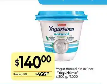 La Anonima Yogurisimo Yogur batido sin azucar x 300g oferta