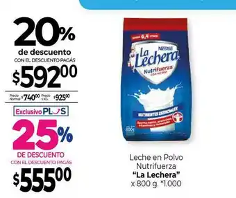 La Anonima La Lechera Leche en polvo x 800g oferta