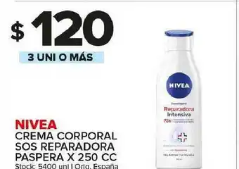 Carrefour Maxi Nivea Crema Corporal Sos Reparadora Paspera x 250cc oferta