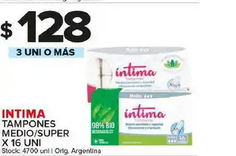 Carrefour Maxi Intima Tampones Medio Super x 16uni oferta