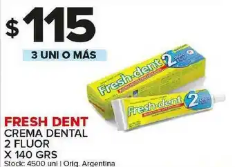Carrefour Maxi Fresh Dent Crema Dental 2 Fluor x 140grs oferta