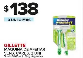 Carrefour Maxi Gillette Maquina De Afeitar Sens. Care x 2uni oferta