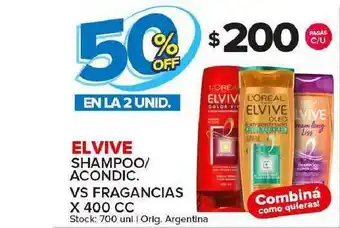 Carrefour Maxi Elvive Shampoo Acondic Vs Fragancias x 400cc oferta