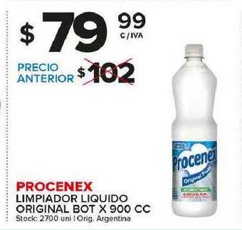 Carrefour Maxi Procenex Limpiador Liquido Original Bot x 900cc oferta