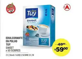 Atomo Conviene Edulcorante En Polvo Tuy Sweet x 50sobres oferta