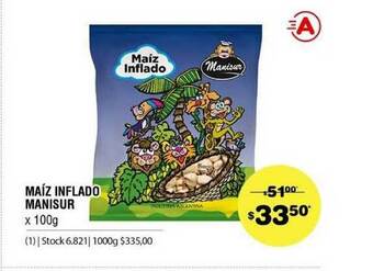 Atomo Conviene Maíz Inflado Manisur x 100g oferta