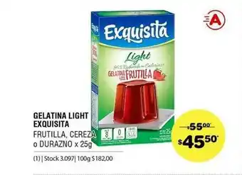 Atomo Conviene Gelatina Light Exquisita Frutilla Cereza O Durazno x 25g oferta
