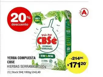 Atomo Conviene Yerba Compuesta Cbse Hierbas Serranas 20% Descuento oferta