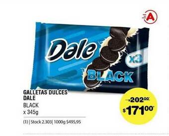 Atomo Conviene Galletas Dulces Dale Black x 345g oferta
