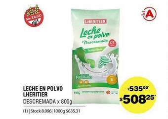 Atomo Conviene Leche En Polvo Lheritier x 800g oferta