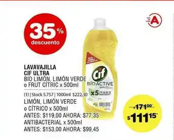 Atomo Conviene Lavavajilla Cif Ultra 35% Descuento oferta