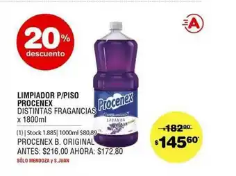 Atomo Conviene Limpiador P Piso Procenex x 1800ml oferta