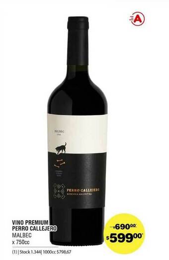 Atomo Conviene Vino Premium Perro Callejero x 750cc oferta
