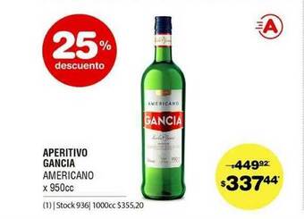 Atomo Conviene Aperitivo Gancia Americano x 950cc oferta